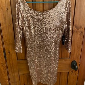 Lulu’s Rose gold dress- Size L